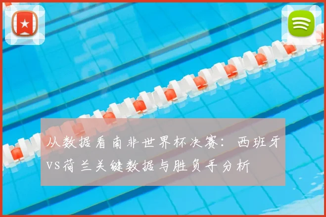 从数据看南非世界杯决赛：西班牙vs荷兰关键数据与胜负手分析